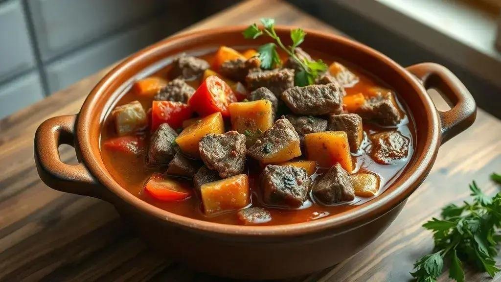 carne em cubos