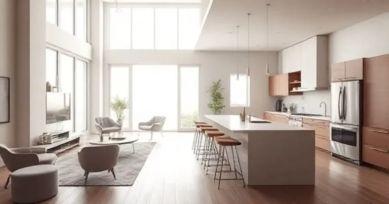 cozinha com sala