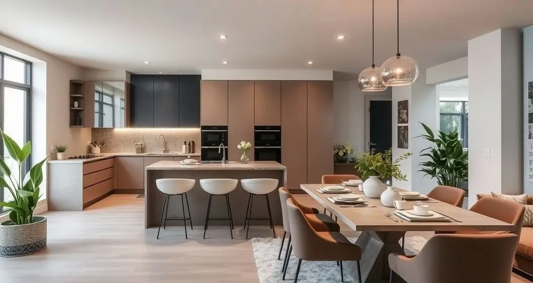 Cozinha conjugada com sala