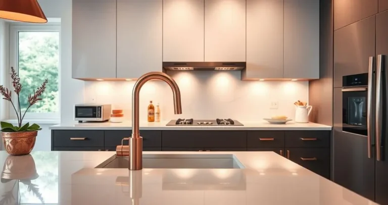 cozinha rose gold