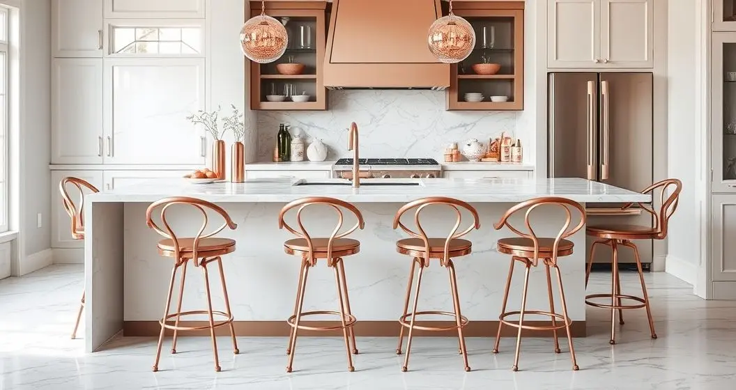 Cozinha rose gold