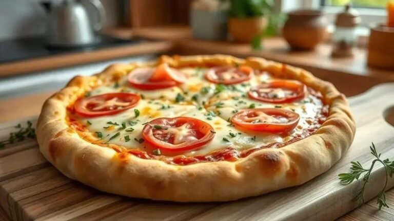 Pizza caseira de liquidificador