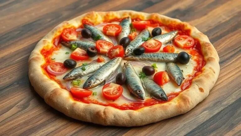 Pizza caseira de sardinha