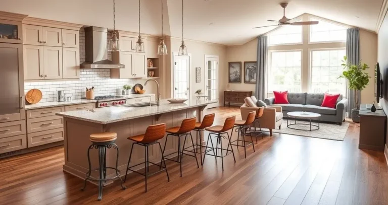 sala com cozinha americana