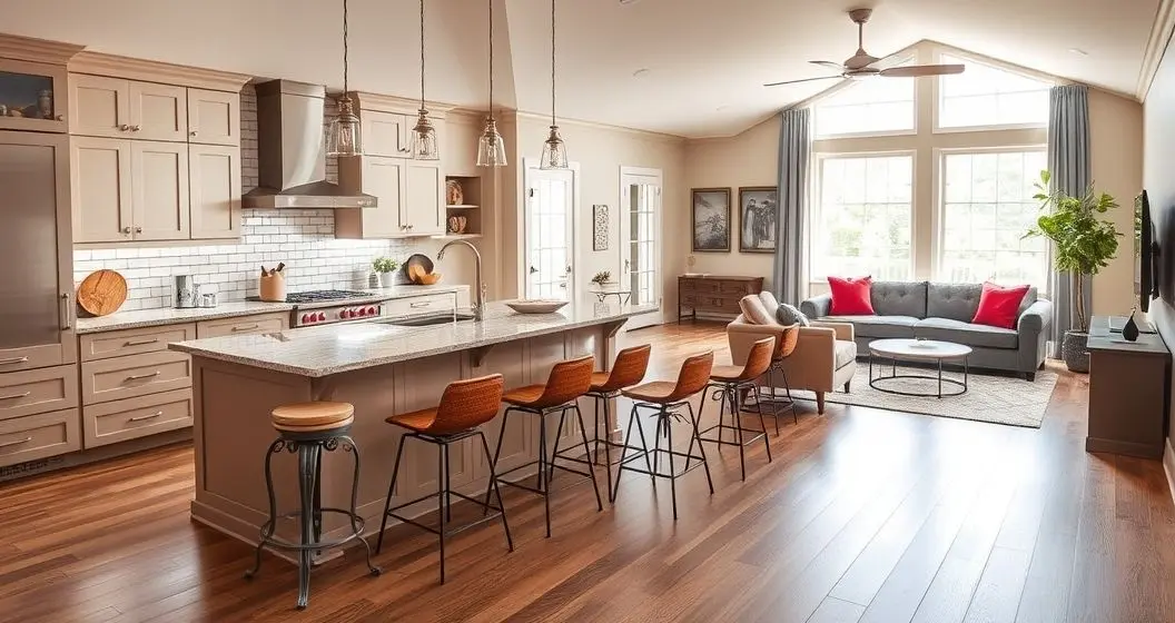 Sala com cozinha americana