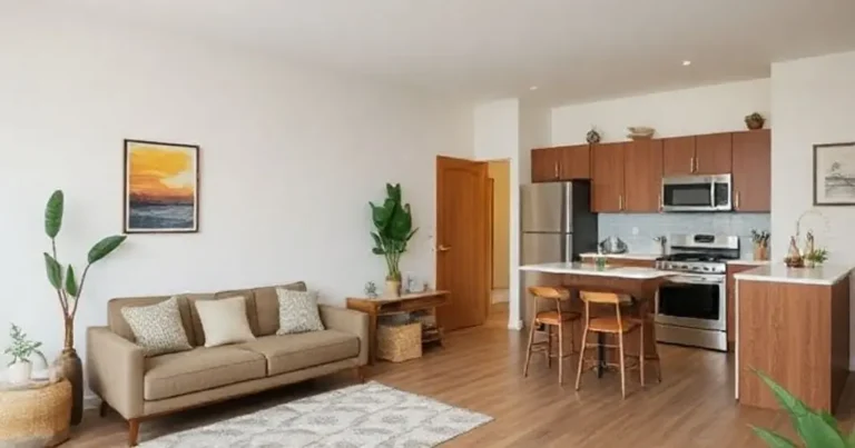 sala conjugada com cozinha