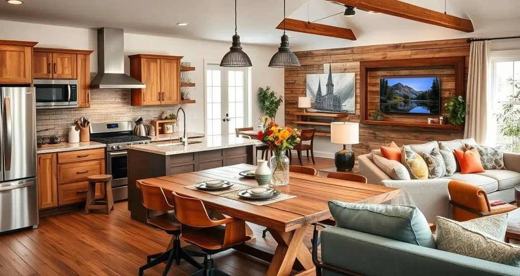 Sala e cozinha americana