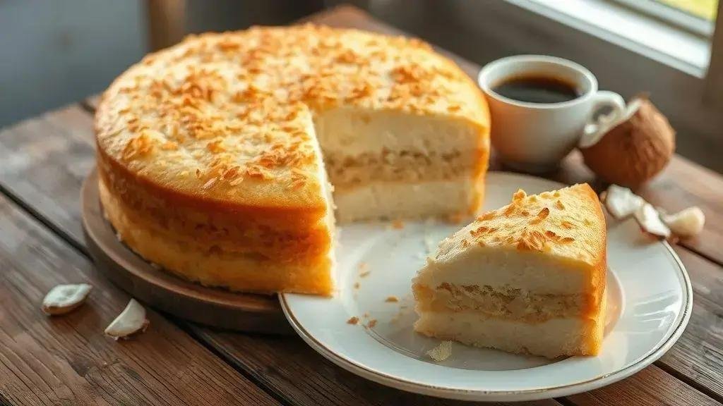 Bolo com leite de coco