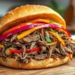 Carne louca fatiada