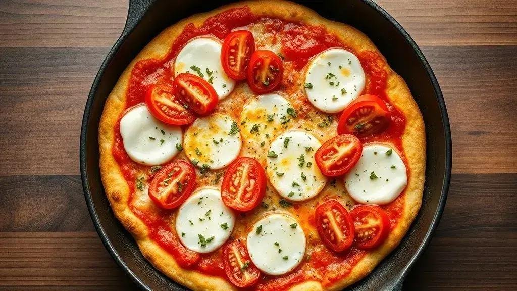 pizza low carb de frigideira