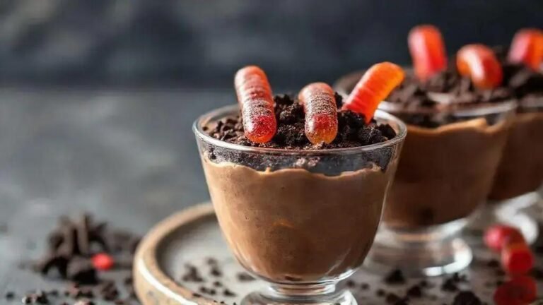 sobremesa de chocolate para o halloween