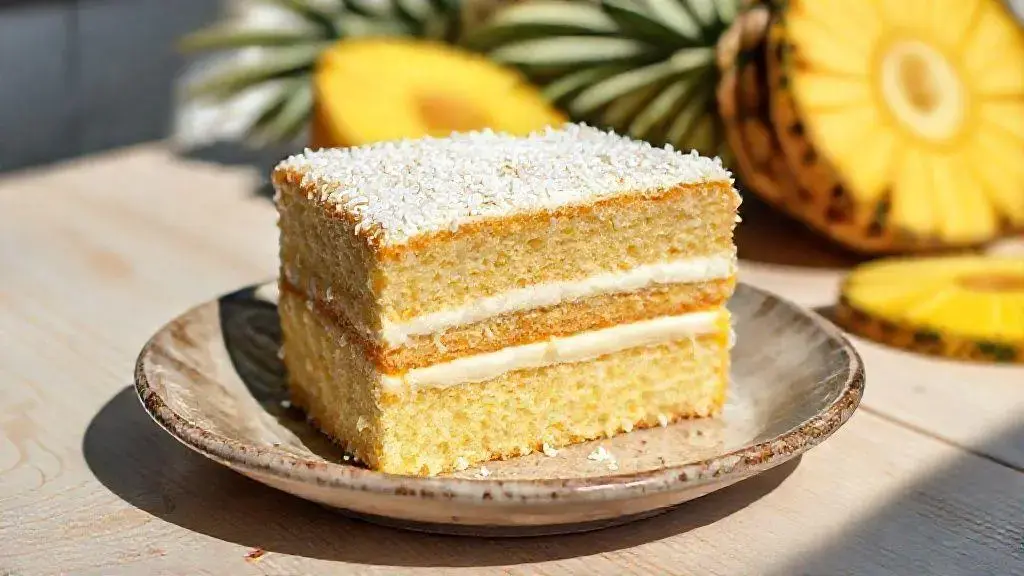 Bolo gelado de abacaxi