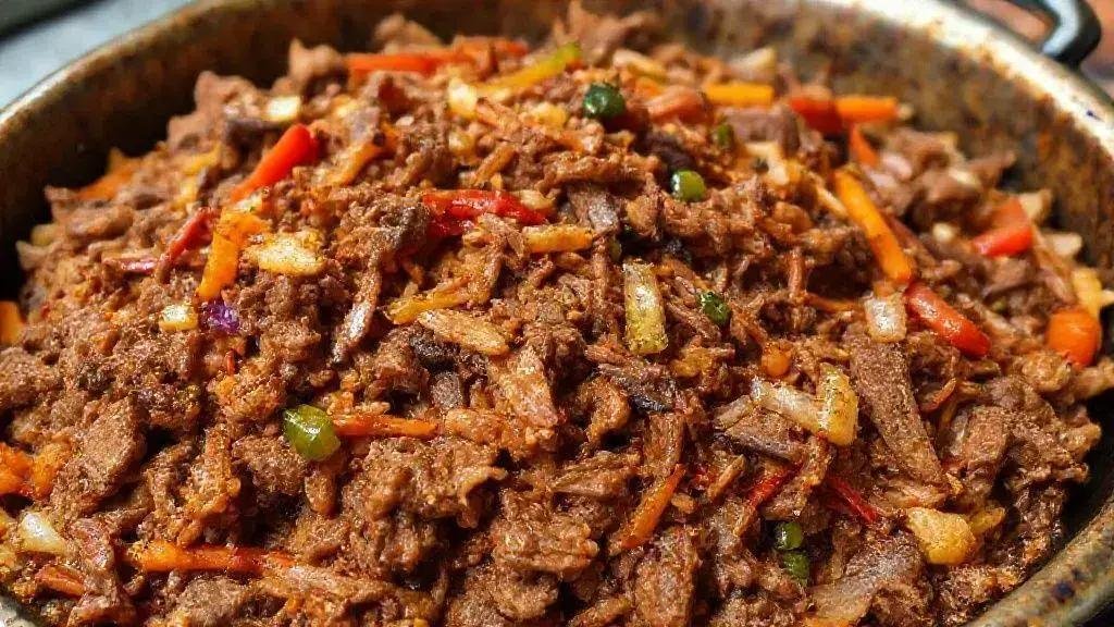 Carne maluca desfiada