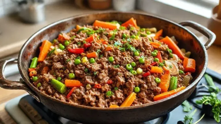 Carne moída com legumes