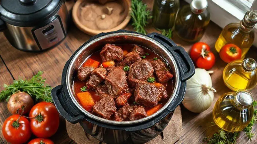 carne na panela de pressão