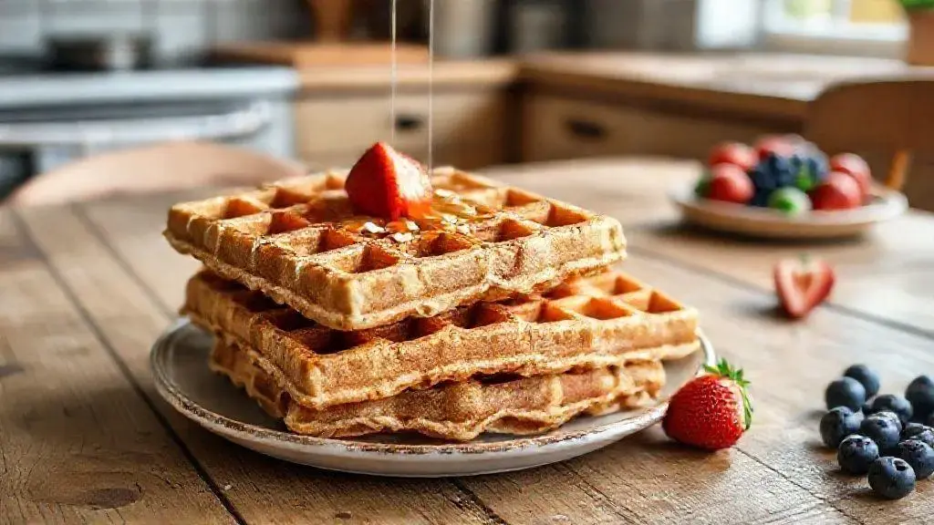 Massa de waffle