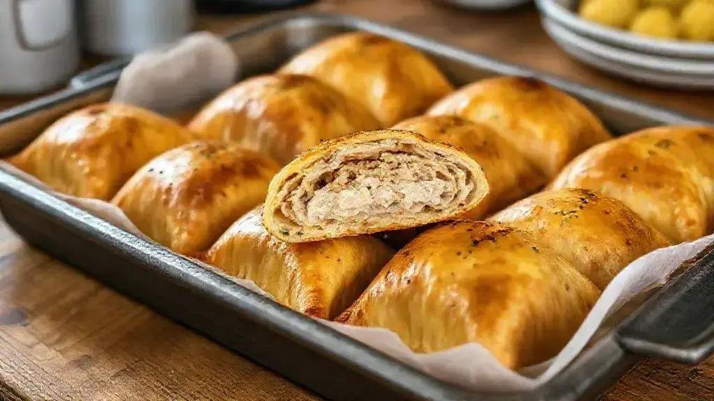 pastel assado de frango