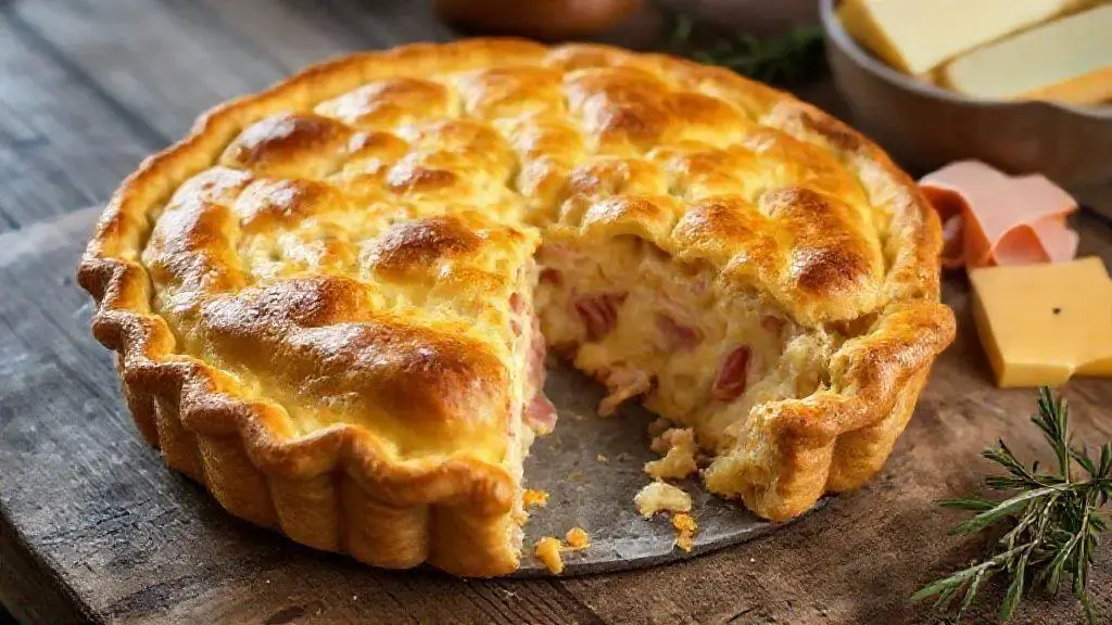 Receita de torta de presunto e queijo