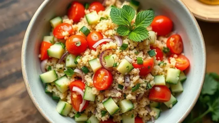 Salada com quinoa