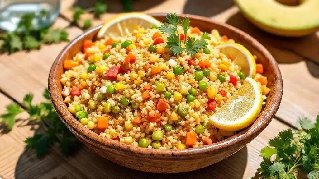 Salada de cuscuz vegetariana