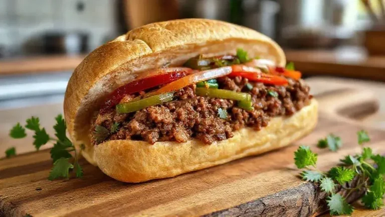 Buraco quente de carne moída