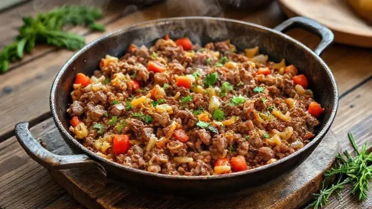 carne picada na frigideira