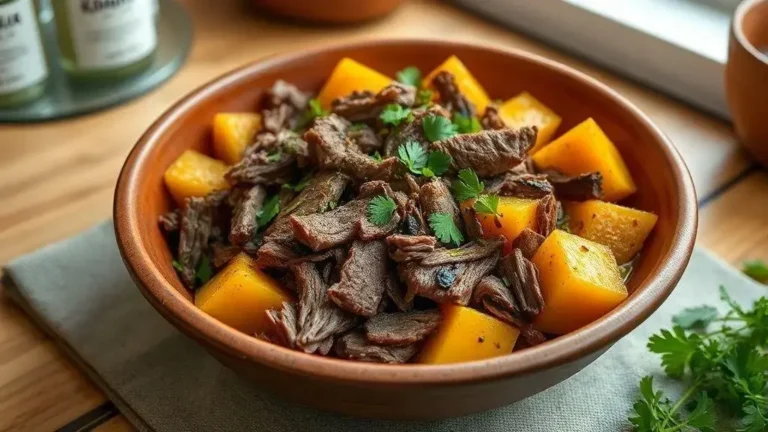 carne seca com abóbora