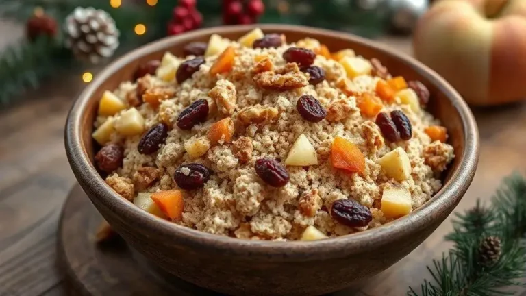 Farofa natalina com frutas