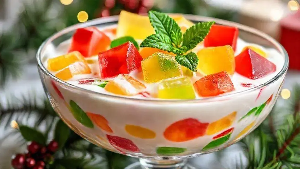 Gelatina colorida natalina