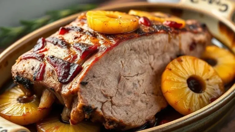 Lombo suíno com abacaxi