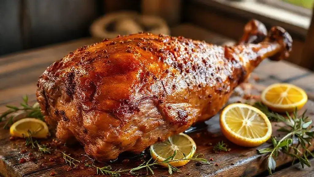 Pernil marinado na cachaça