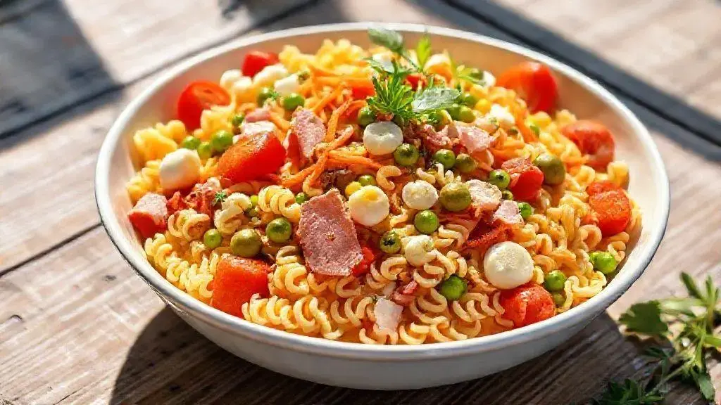 salada de macarrão fria