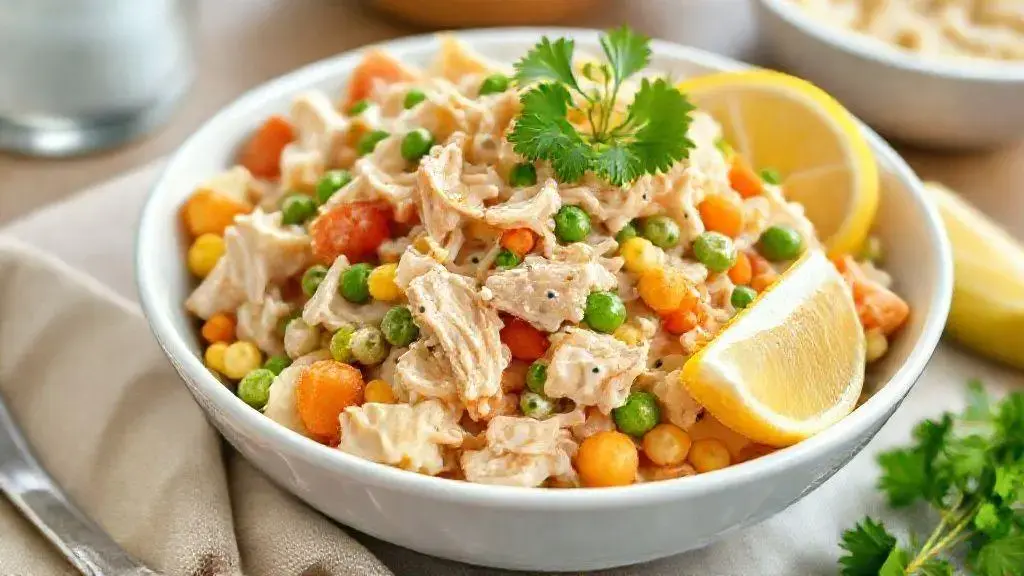 Salada de maionese com frango