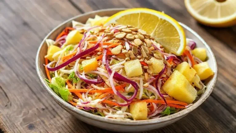 salada de repolho com abacaxi