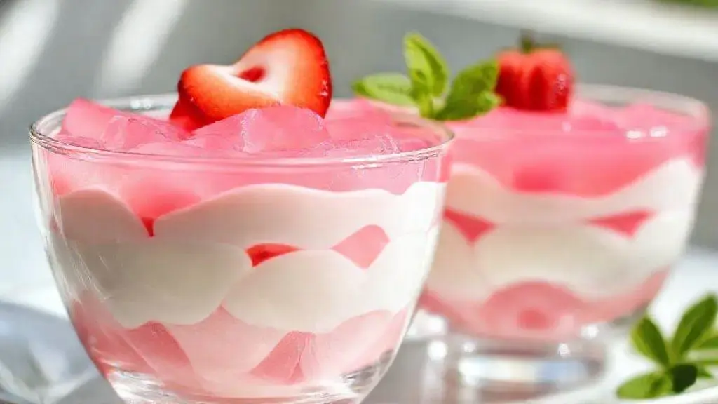 Sobremesa de gelatina com iogurte