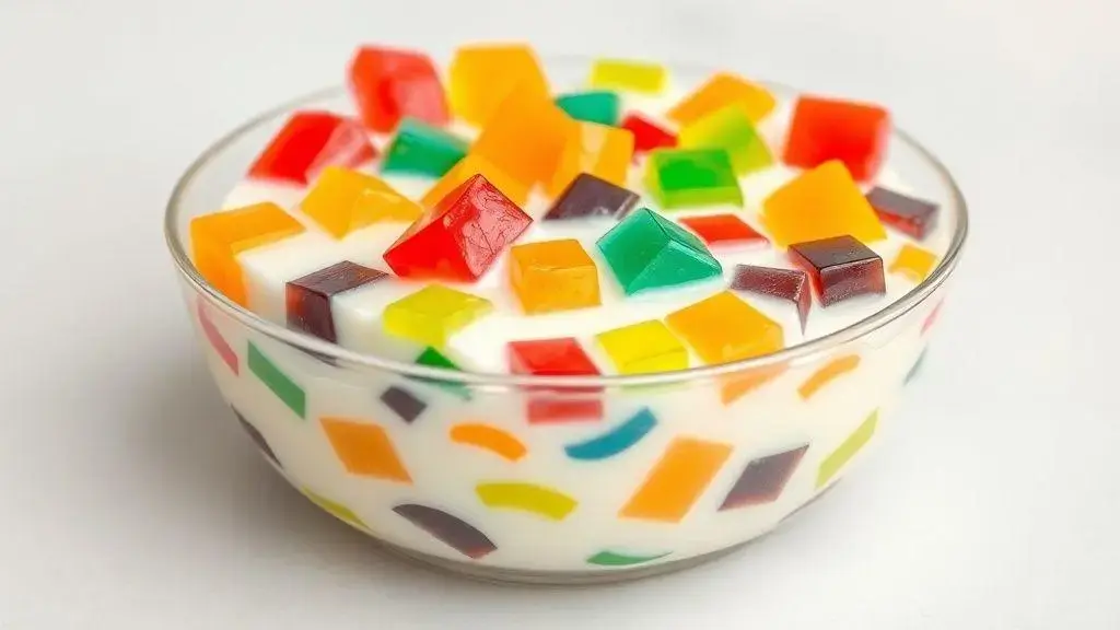 Sobremesa de gelatina mosaico