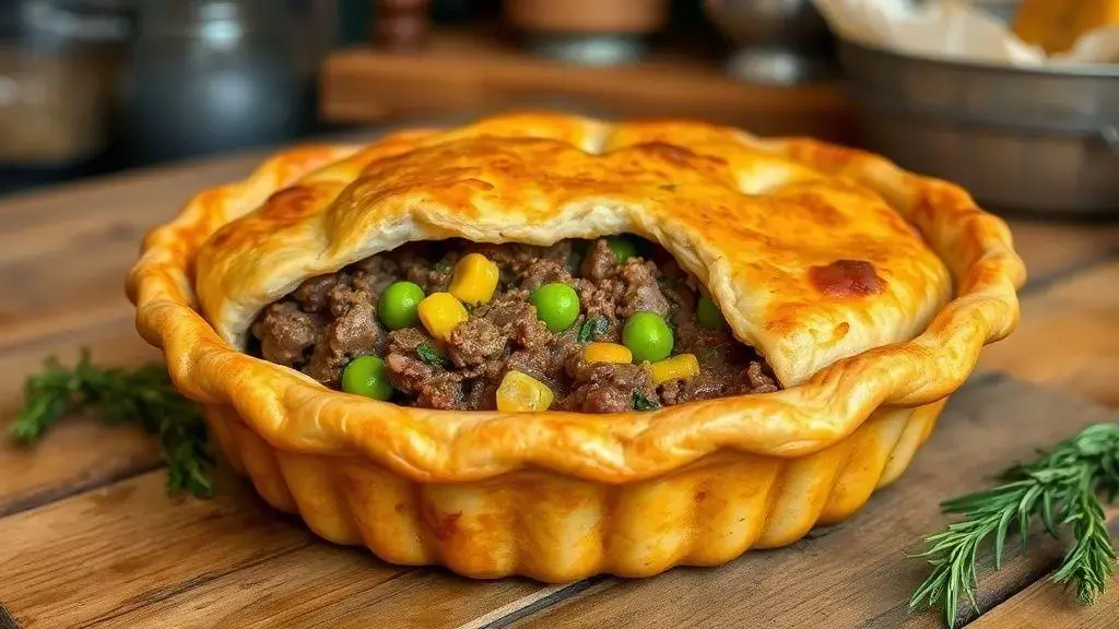 torta salgada de carne moída