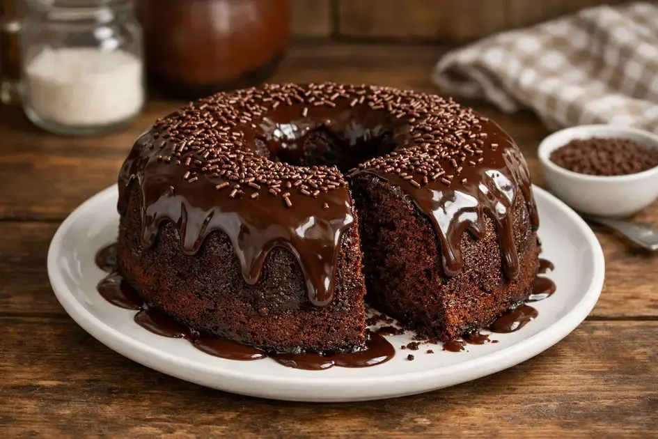 bolo nega maluca de liquidificador