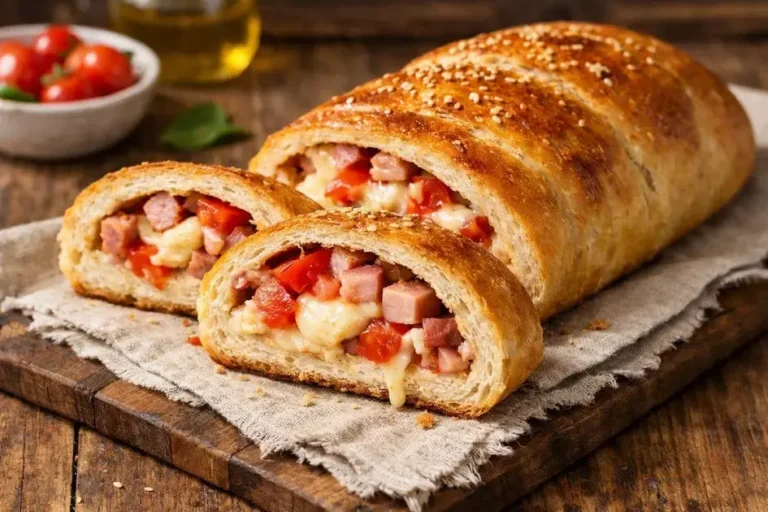 Pão recheado de liquidificador