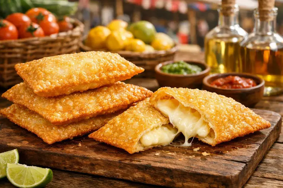 Pastel de feira com pinga