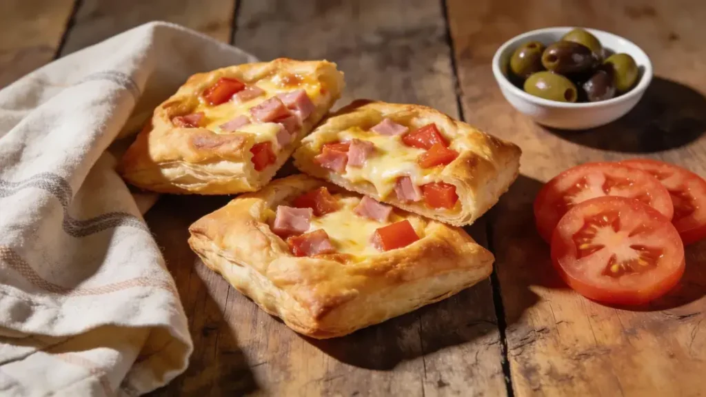 Pastel no forno com massa pronta