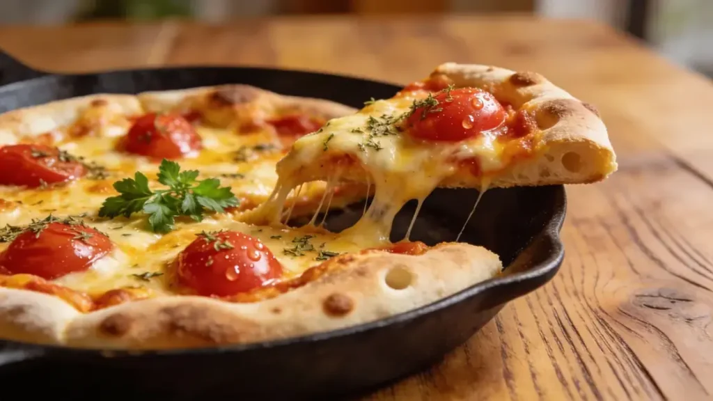 pizza de frigideira de liquidificador