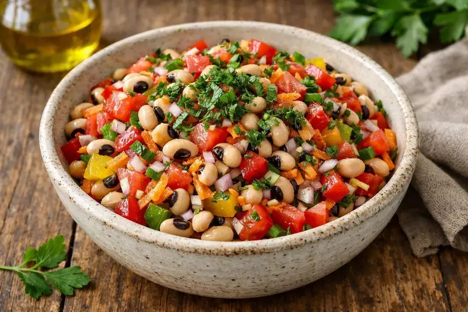 salada com feijão fradinho