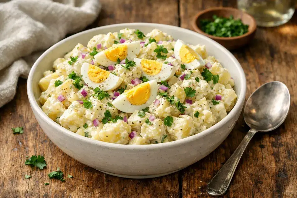 salada de batata com ovos