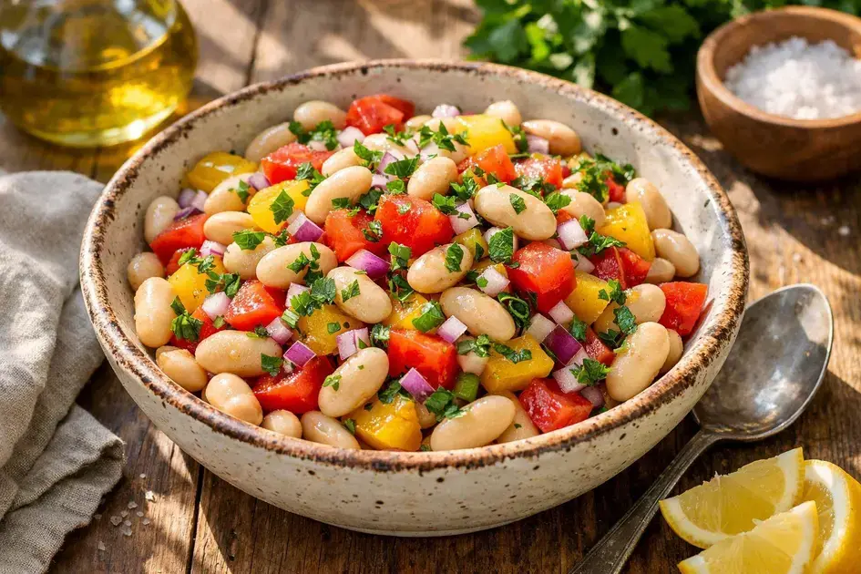 Salada de feijão branco