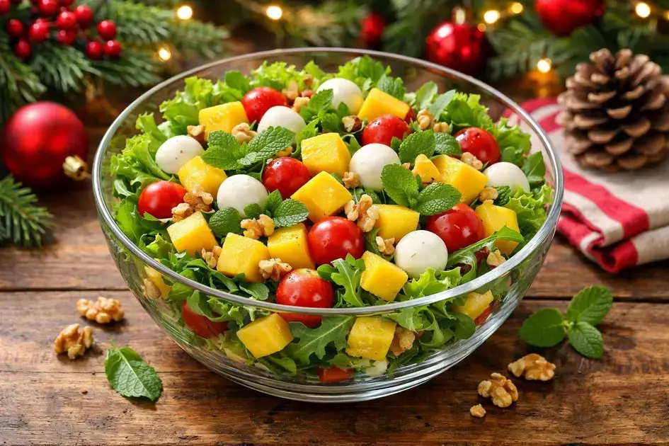 salada tropical para o natal