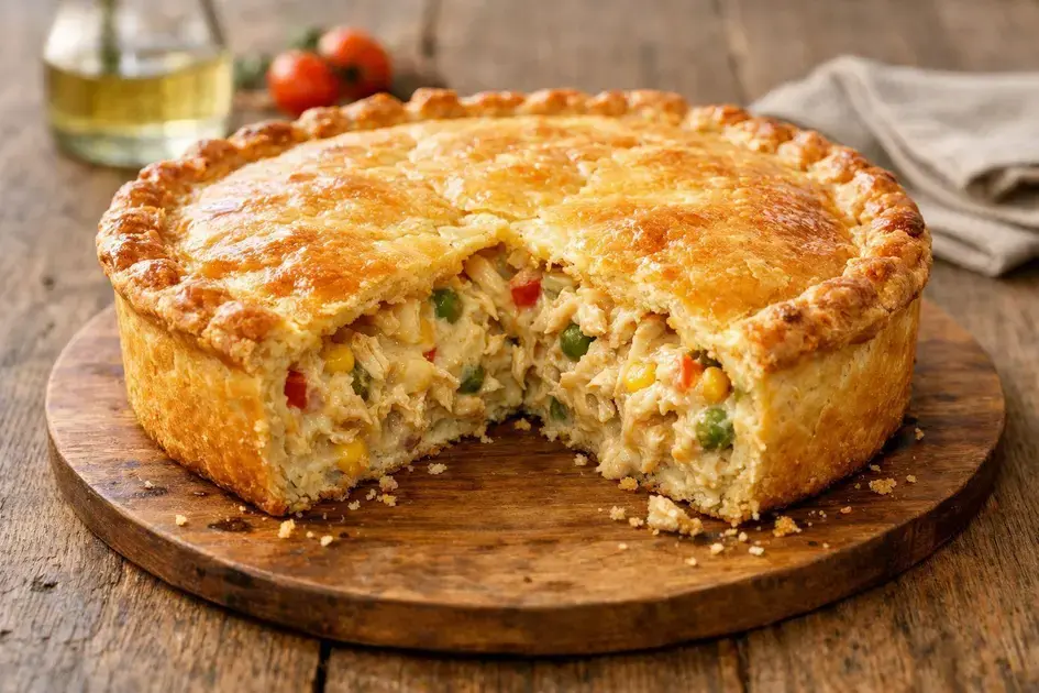 Torta de frango cremosa