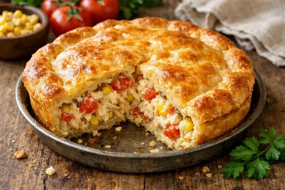 torta de frango simples