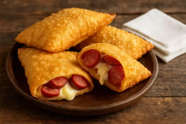 Pastel de calabresa de feira