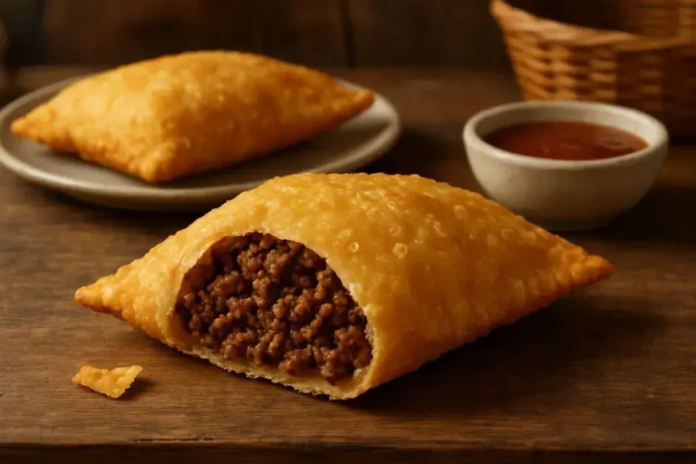 Pastel de carne de feira